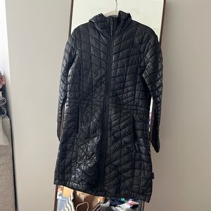 The North Face black ThermoBall long jacket